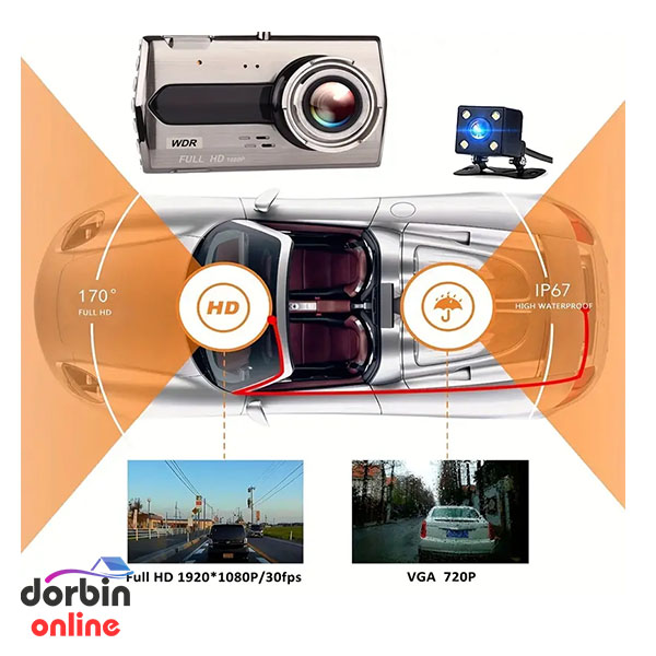 دوربین ثبت وقایع خودرو مدل دو لنز.4